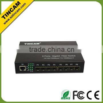 Fiber Optic Switch:1 Ethernet ports and 8 SFP module Fiber Ports