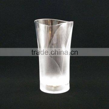 LED cup with inductive rainbow light and vase shape
