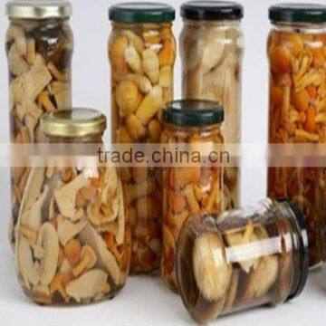 mixed mushroom in glass jar