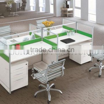 Modern Call Center Low Partition Melamine Office Glass Top Workstation (SZ-WS 906)