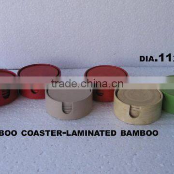 Top price spun bamboo coaster eco-friendly