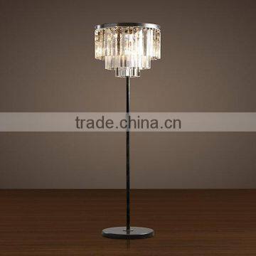 2016 New Style Simple Vintage Iron Crystal Floor Lamp Model 3001-L8