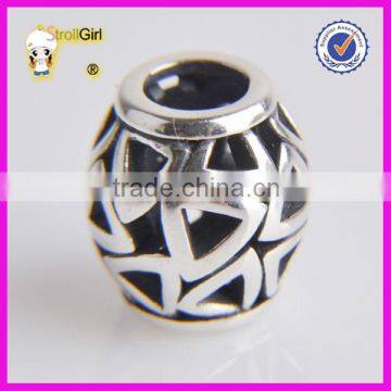 Wholesale Beads Hollow Triangle Charm 925 Sterling Silver Beads Fit Charm Bracelets and Necklace