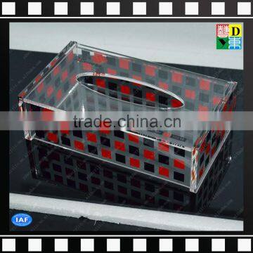 Hot Selling Acrylic Clear Decorative Tissue Dispenser/napkin Box