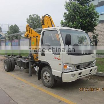 JAC 3 ton truck mounted crane, JAC 3000 kg knuckle boom truck crane, JAC 3000 kg hydraulic boom truck crane