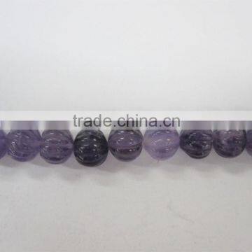 100% Natural Pumpkin Facet Beads Amethyst Loose Natural Amethyst Beads