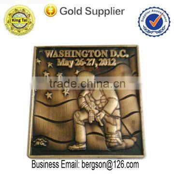 metal top quality manufacture promotional custom accessory badge