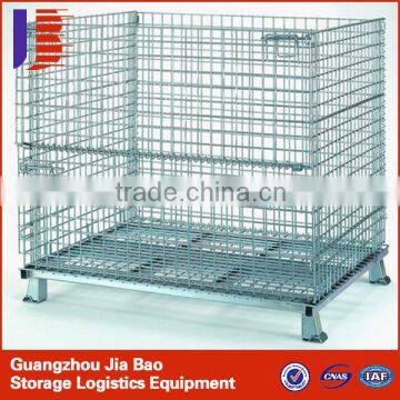 Folding Pallet Cage Storage Stackable Wire Cage Wire Bin