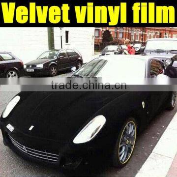 Newest Black Velvet Car Wrapping Vinyl Film 1.35*15M