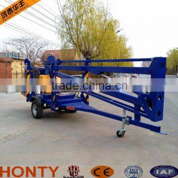 6-18m hydraulic trailer mounted boom lift/tow behind towable boom lift for sale/small boom lifts