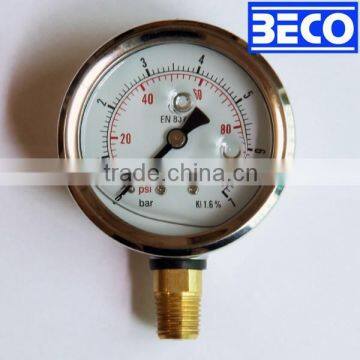 YTN-60A Liquid filled Vibration proof general Pressure gauge/Many types of manometer provided