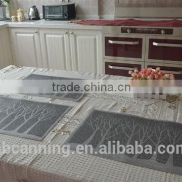 cheap pvc plastic placemats /pvc woven mesh placemats/woven pvc placemats for restaurants