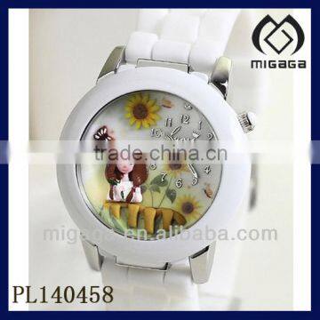 nice design cute girl's watch sunflower watch beautiful girl's watch