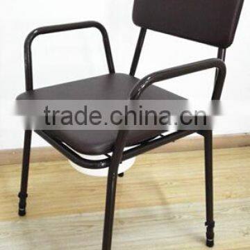 Steel commode chair for elderly