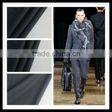 2015 New Designs Wool Touch Navy Blue and White Stripe Fabric