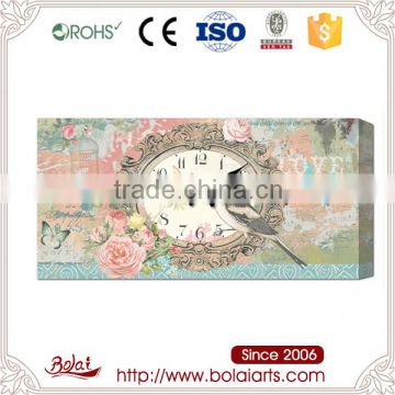 Waterproof luxury mirror shape and roses different types of wall clocks