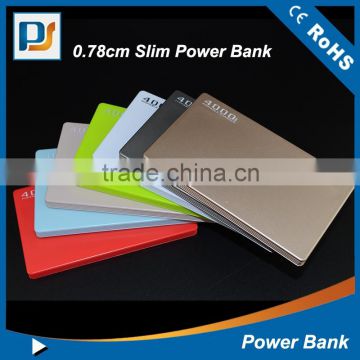 New Credit Card Business Name Card Power Bank 4000mah Portable Mobile Charger Built-in Cable Battery