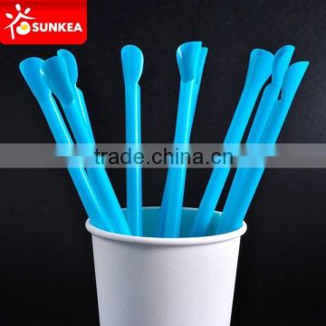 Spoon drinking straws