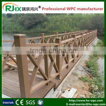 Outdoor handrailing and walking steps made of environmentally wood plastic composite decking