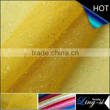 Polyester Metallic Printed Glimmer Tulle Fabric