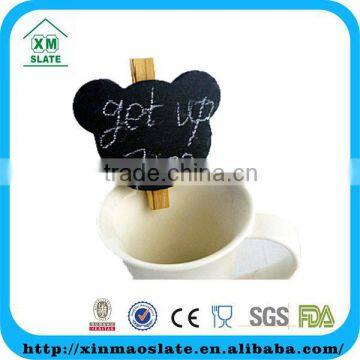 new hot products 2014 bear shape dark black slate marker clip new slate gift                        
                                                Quality Choice
