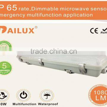 High Bright 600mm Vapor Proof LED Fixtures CE with 3 hours emergency