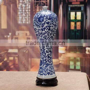 beauty modern blue and white flower vase shapes for home deco