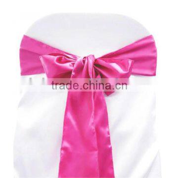 Fushia Satin chair sash, chair ties, wraps for wedding banquet hotel