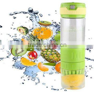 Bpa Free Food grade fruit infuser glass fruit infuser sport water bottle 500ml