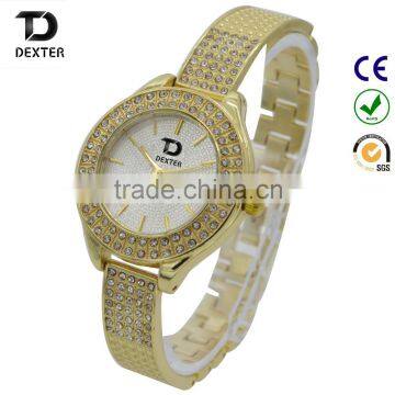 clear luxury slim stone sexy ladies watch