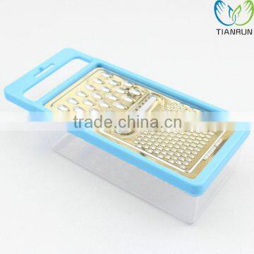 Hot Selling High Quality Blue Stainless Steel Kitchen Vegetable Fruit Box Grater