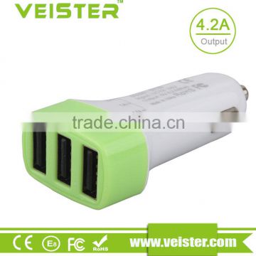 Veister Promotional plastic Ring Mobile Battery Car Charger for iPhone cheaper price