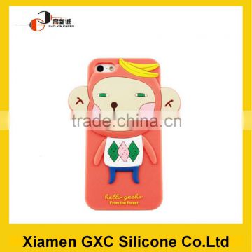 Cute monkey silicone funky mobile phone 5s case