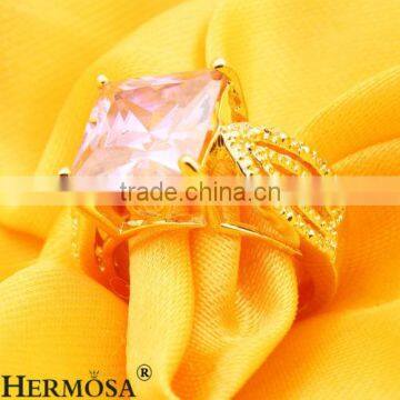 Good-Looking Deluxe Sweet Pink Kunzite 18K GP Women Engagement Ring Size 7 AR237 photo-5