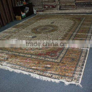 price turkish knot tabriz 100%silk carpet handmade double knots