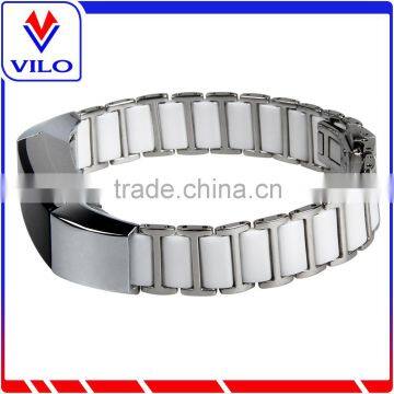 Metal Band Stainless Steel Ceramics Link Replacement Bands for Fitbit Alta