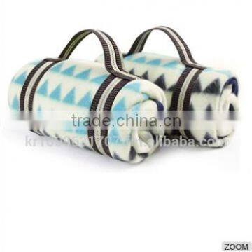 Triple H String Pattern High Quality Polar Fleece Portable Mini Size Office Picnic Travel Promotioanl Gift Lap Knee Blanket photo-3