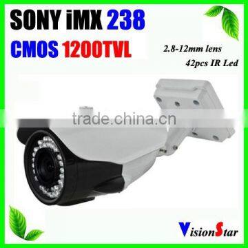 Surveillance Camera Outdoor Waterproof Video Camera Varifocal Zoom IR Sony COMS Color Camera 1200TVL