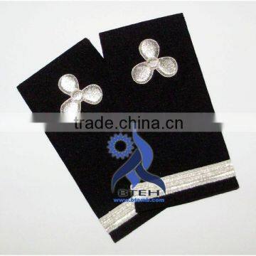 Navy Epaulettes | Pilot Epaulettes | Marine Epaulettes | Navy Uniform Epaulettes with Silver French Braids