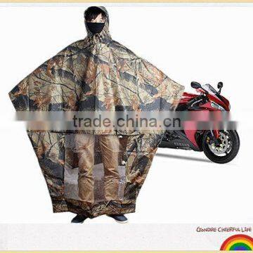 Camouflage motorcycle raincoat