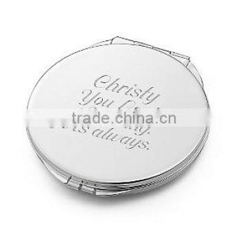 Compact Mirror in Stock,Promotional Mirror for Makeup,Round Metal Pocket Mirror photo-3
