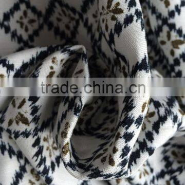 30s/2*14s High Quality Print Linen Viscose Interwoven Fabric
