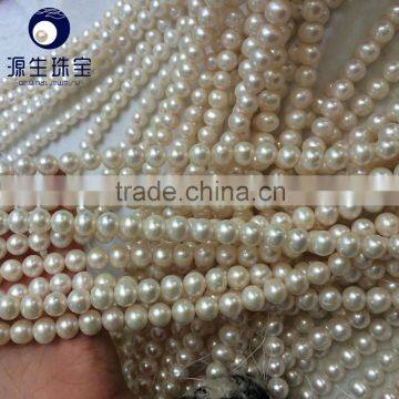 10-11MM AA white color near round freshwater loose pearl strands wholesale