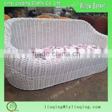 Cubic Rattan Furniture Wicker Garden Single Sofa with Side Table Patio