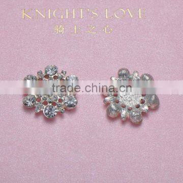 (M0333) 22mm rhinestone embellishment,silver or gold plating ,flat back,all clear