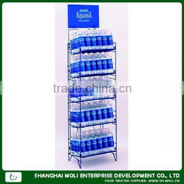 ML-11057 Beautiful metallic displays for carbonated drinking/Promotion supermarket bottle display