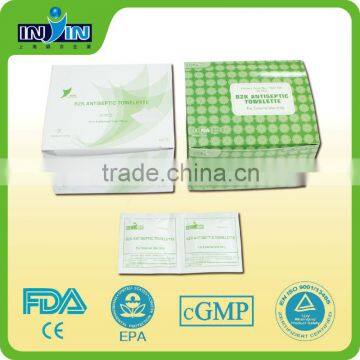 wipe spunlace nonwoven BZK Antiseptic Towelette 48