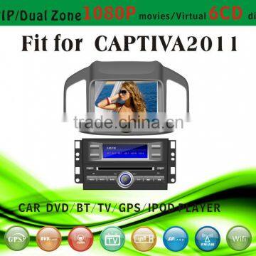 car dvd vcd cd mp3 mp4 player fit for Chevrolet Captiva 2011 with radio bluetooth gps tv pip dual zone