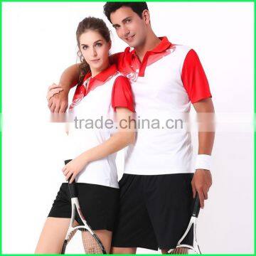 The lastest design tennis wear and mini table tennis set or lawn tennis sports wear and couples sport wear made in China