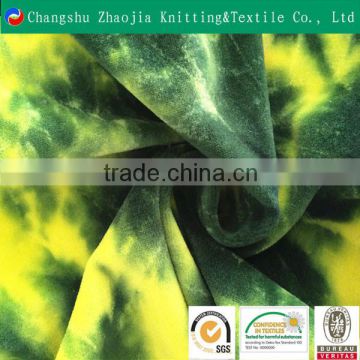 2016 hotsale customized tie dye printed steam velour from Suzhou manufacturer ZJ105